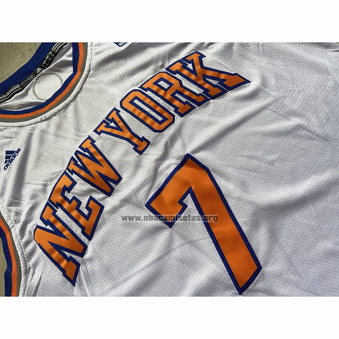 Camiseta New York Knicks Carmelo Anthony NO 7 Blanco